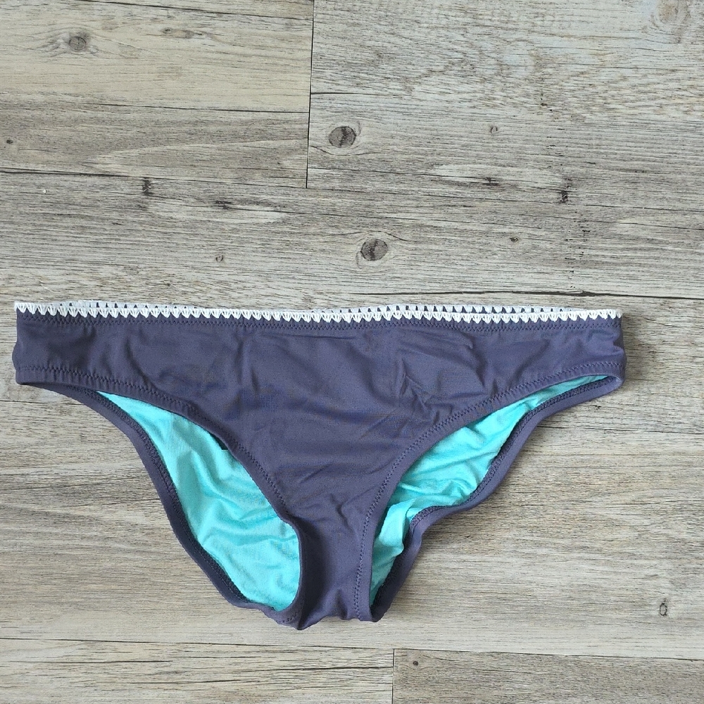 Gray and Teal Bikini Bottoms